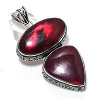 Natural Red Labradorite Gemstone 925 Sterling Silver Jewelry Pendant 3.07  B8g31