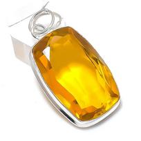Citrine Gemstone Handmade 925 Sterling Silver Jewelry Pendant 1.85  y2Z38