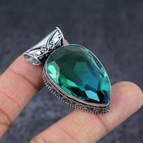 Natural Indicolite Tourmaline 925 Sterling Silver Jewelry Pendant 1.93  n0O97