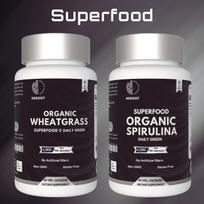 Supermaistas Spirulina Varpinė žolė Kapsulė Virškinimo ir Kepenų Sveikatos Stiprinimas Energijos Lygio Didinimas Pack = 60 Capsules