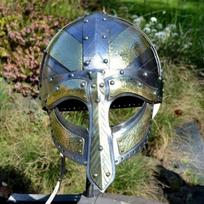 Viduramžių grūdintas Arngrim Norman Viking šalmas Helovino kostiumas Cosplay šalmas gimtadienio dovana gray