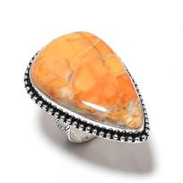 Natural Malinga Jasper Gemstone 925 Sterling Silver Gift Ring Size 9.5 I9p94