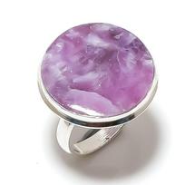 Lepidolite Gemstone Handmade 925 Sterling Silver Gift Jewelry Ring Size 8 N7J00