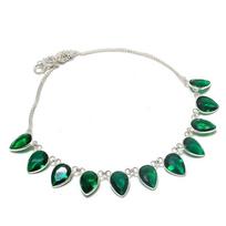 Natural Chrome Diopside Gemstone 925 Sterling Silver Jewelry Necklace 18  R2W10