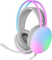 "Mars Gaming" MH-Glow Pink, 360° Full Chroma RGB Flow ausinės, mikrofono triukšmo slopinimas, itin lengvas dizainas, atminties putų ausų pagalvėlės, universalus suderinamumas