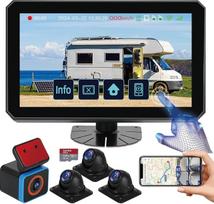 6CH AI 4G WiFi GPS RV atsarginės kameros sistema 10.1 colių jutiklinio ekrano monitorius su 4 1080P galine kamera, dviguba TF kortelė MDVR įrašymas Tiesioginis vaizdas APP/WEB/PC, skirtas transporto parkui, sunkvežimiui, priekabai, traktoriui