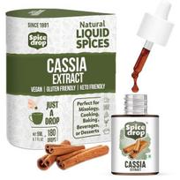 Spice Drop Cinamono žievės Kasijos ekstraktas | Kepimui, Maisto gaminimui, Kokteiliams, Desertams, Kavai, Arbatai | Sodrus aromatas | Kilmė: Šri Lanka, Ceilonas | Veganiškas | 5 ML