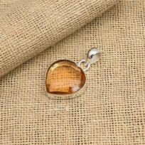 Morganite Gemstone Handmade 925 Solid Sterling Silver Jewelry Pendant For Wedding Gift 1.37 Inches oranžinė