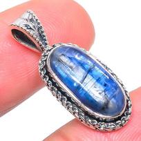 Natural Kyanite Gemstone Handmade 925 Solid Sterling Silver Pendant 1.14  N6j74