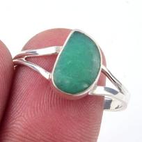 Natural Chrysoprase Gemstone Handmade 925 Solid Sterling Silver Ring S.10 H1J79