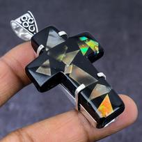 Ethiopian Opal Gemstone 925 Steling Silver Jewelry Pendant 2.56  P8m21