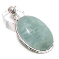 Aquamarine Gemstone Handmade 925 Sterling Silver Jewelry Pendant 2.17  i8r70