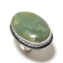 Natural Aquamarine Gemstone Handmade 925 Sterling Silver Ring Size 10 l6N04