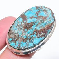 Natural Tibetan Turquoise Gemstone 925 Sterling Silver Gift Ring Size 10 I5S83