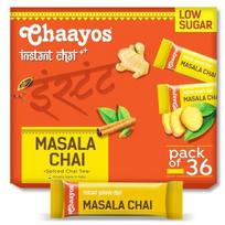 Chaayos Instantinės arbatos mišinys-Masala Chai skonio-Mažai cukraus (36 paketėliai, 288 gramai)|Tirpi arbata|Arbatos mišinys|Masala arbata|Masala Chai|Assam arbata|Aromatizuota arbata