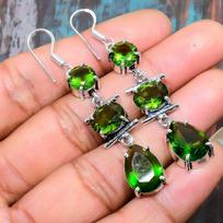 Peridot Gemstone 925 Sterling Silver Handmade Wonderful Jewelry Earring 2.36 Inches žalia