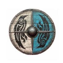 Mūšio raštas Vikingo skydas Sienos dekoras Warrior Medinis skydas Viking Ivor Valhalla skydas