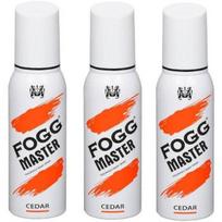 FOGG Master kedro kvapo kūno purškalas, 120 ml kiekvienas (Pakuotėje 3 vnt) Kūno purškiklis - Vyrams Moterims (360 ml, pakuotėje 3 vnt)