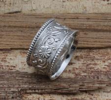 Solid 925 Sterling Silver Unique Spinner Band Ring, Handmade Jewelry, Designer Ring, Thumb Ring, Spinner Ring 6