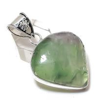 Natural Fluorite Gemstone 925 Sterling Silver Jewelry Pendant 2.17  h7c44