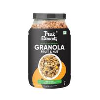 Granola vaisių ir riešutų 900g iš True Elements - Granola pusryčiams | Uogų, migdolų ir anakardžių gausa | Turtinga skaidulų | 100% pilno grūdo