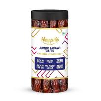 Happilo Safawi Jumbo datulių stiklainis 400g, turtingas geležimi, antioksidantais, skaidulomis ir vitaminais, kramtoma tekstūra, natūralus saldumas, be pridėtinių konservantų