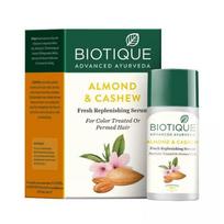 Atstatomasis plaukų serumas su migdolais ir anakardžiais (40 ml), Migdolų ir anakardžių šviežias papildantis serumas, Biotique 8.09375