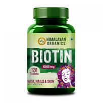 Biotinas (120 tablečių, 10 000 mcg), Biotinas, Himalajų organika 25.625