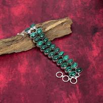 Malachito apyrankė, 925 prabos sidabrinė apyrankė, papuošalas, dovana moterims, rankų darbo apyrankė, brangakmenių papuošalas Adjustable with 8 inches žalia
