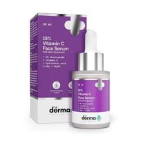 The Derma Co 15% vitamino C veido serumas odos skaistumui | 5% niacinamido ir hialurono rūgšties | Nesukelia dirginimo, nelipnus, vyrams ir moterims - 30 ml