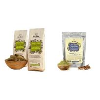 Nat Habit Paruošta naudoti šviežios chna pasta ir indigo miltelių derinys, išmirkytas juodojoje arbatoje ir žolelėse, 100% natūrali Radžastano chna  (440g + 85g)