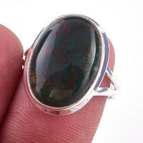Natural Bloodstone Gemstone Handmade 925 Solid Sterling Silver Ring Size 7 K0Y75