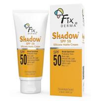 FIXDERMA Shadow apsauginis kremas nuo saulės su SPF 50 silikoniniu matiniu kremu Pa+++, apsauginis kremas nuo saulės riebiai odai, linkusiai į spuogus, apsauginis kremas nuo saulės moterims ir vyrams – 50 ml