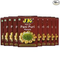 JK Pani Puri (Golgappe) Masala | Authentic Indian Spicy Mix for Crispy Golgappa & Pani Puri, (50g (Pack of 10)