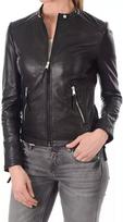 Genuine Lambskin Leather Designer Biker Stylish Women Jacket Black Handmade S juoda