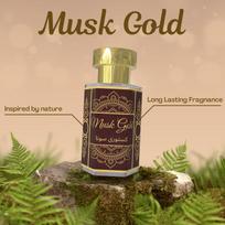 Musk Gold Attar – Premium unisex Perfume Oil – Long Lasting – Non-Alcoholic – Rich Oriental Fragrance Pack= 5ml