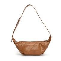 Retro Large-Capacity Dumpling Bag Women'S Niche Premium Texture Solid Color Shoulder Messenger Bag ruda