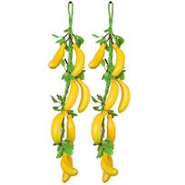 Dirbtinis bananas 2 vnt. Viešbučio dekoracija Modelinė kambario ekspozicija