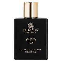 Bella Vita Luxury CEO MAN Eau De Parfum vyriški kvepalai su citrina, levandomis, tonka ir agarmedžiu|medinis ir aštrus ilgai išliekantis EDP kvapas, 100 ml 100ML