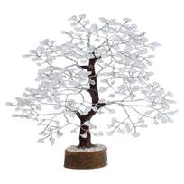 Gyvybės medžio čakros medis, vielos bonsai feng shui medis, pinigų medžio kristalas teigiamos energijos namų dekoravimui, dvasinė dovana, dekoro priedai Sidabrinė viela