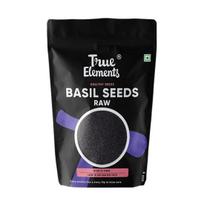True Elements baziliko sėklos 500g - Sabja sėklos | Tukmarijos sėklos | Sėklos valgymui | Falooda sėklos | Įmuškite karštį su Sabza sėklomis