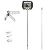Digital Candy Thermometer with Pot Clip Instant Read Food Thermometer 180° Rotating LCD Display for Sugar Maple Syrup Cheese