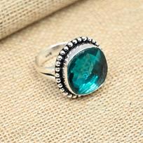Aqua Apatite Gemstone Solid 925 Sterling Silver Handmade Jewelry Ring For Her 4 mėlyna