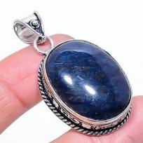 Natural Sodalite Gemstone Handmade 925 Sterling Silver Pendant 1.97  T6P51