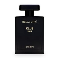 Bella Vita Luxury Klub Men Eau De Parfum Liquid Perfume With Lemon, Rose And Vanilla|Musky Spicy Long Lasting Premium Edp Fragrance Fresh Scent black