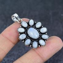 Natural Moonstone Gemstone 925 Sterling Silver Jewelry Pendant 2.13  s1D99