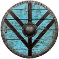 Medinis apvalus vikingų skydas su Legartha mergina Vikingų skydas Viduramžių skydas Riterio Vikingų skydas Dovana jam Mėlynas