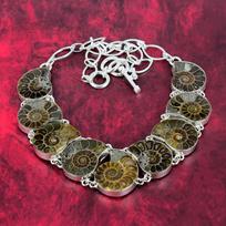 Amonito fosilijos 925 prabos solidus sterlingų sidabro kaklo grandinėlė su reguliuojama grandinėle, rankų darbo brangakmenių papuošalų kaklo grandinėlė, dovana jai Adjustable with 18 inches geltona