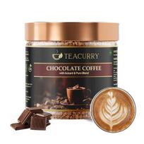 TEACURRY Šokoladinė tirpi kava stiklainyje - Momentinė liofilizuota iš 100% natūralių Arabica kavos pupelių|Juoda kava su natūraliu šokoladu