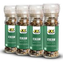 JK Italian Seasoning Crusher/Grinder | Blend of Herbs, Best Seasoning for Pizza, Pasta, and All Italian DishesMulti-Use 50g (Pack of 4)